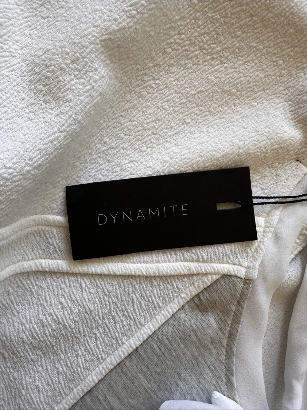 Dynamite White Textured Open-Back Top - Picture 2 of 5